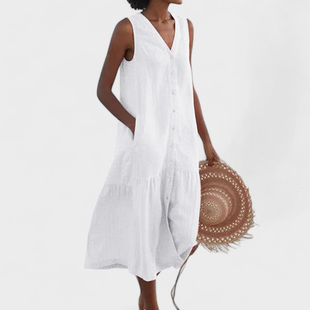 Lidia – Vestido de Verão com Decote em V