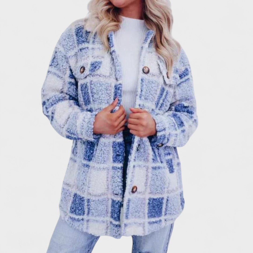 Margarida - Casaco Polar Estilo Xadrez