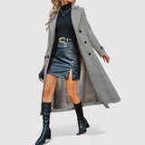 Sofia - Casaco Longo de Botões Duplos