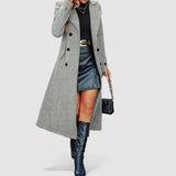 Sofia - Casaco Longo de Botões Duplos