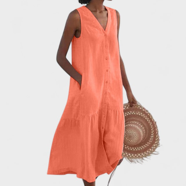 Lidia – Vestido de Verão com Decote em V