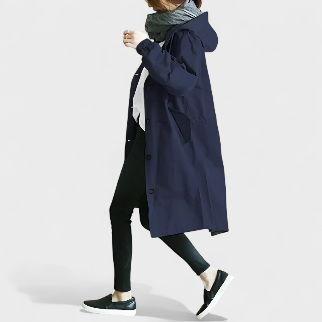 Sofia - Casaco Impermeável com Capuz