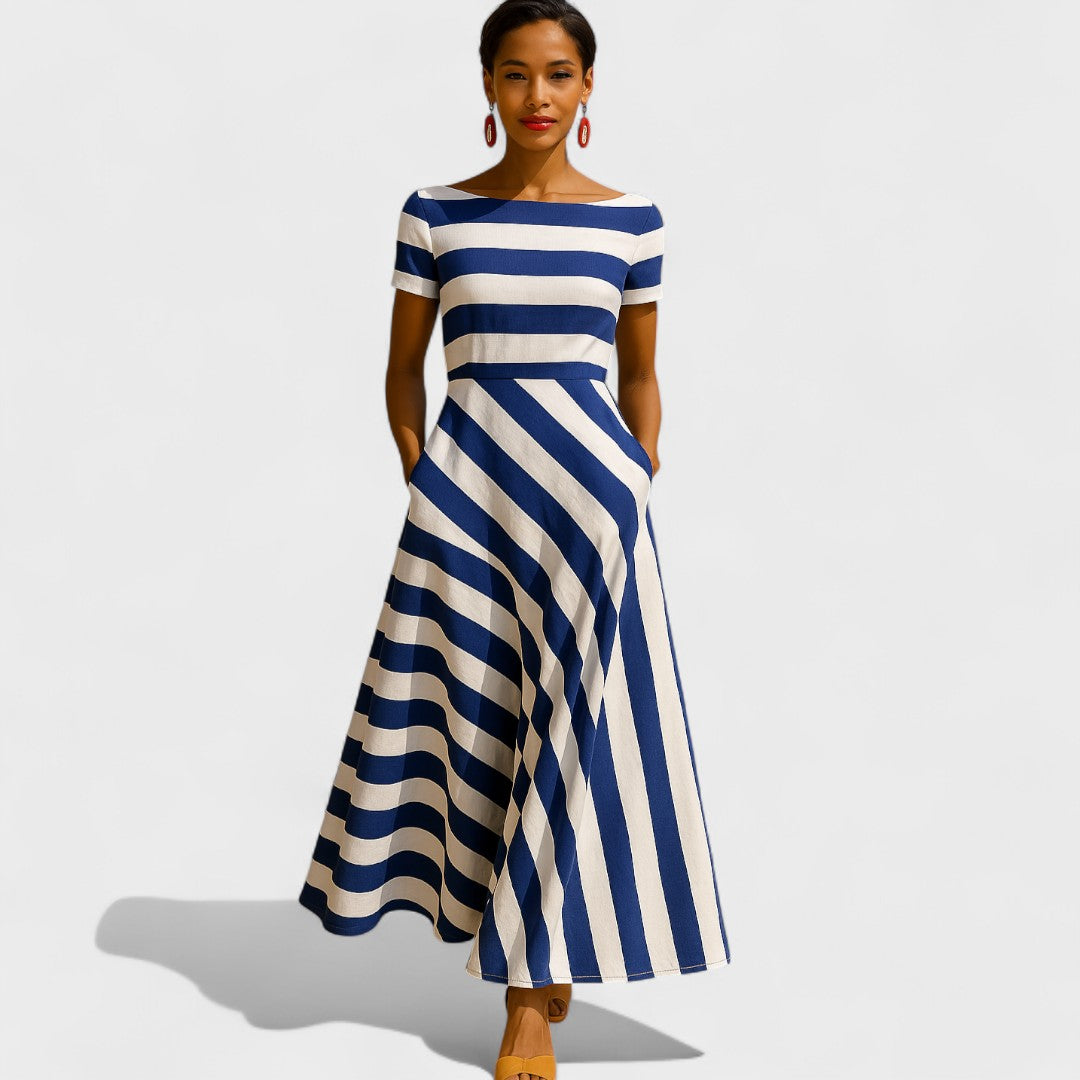 Elisa - Vestido às Riscas