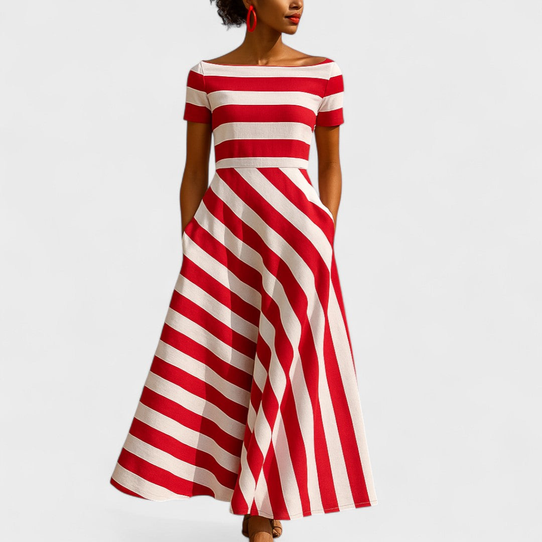 Elisa - Vestido às Riscas