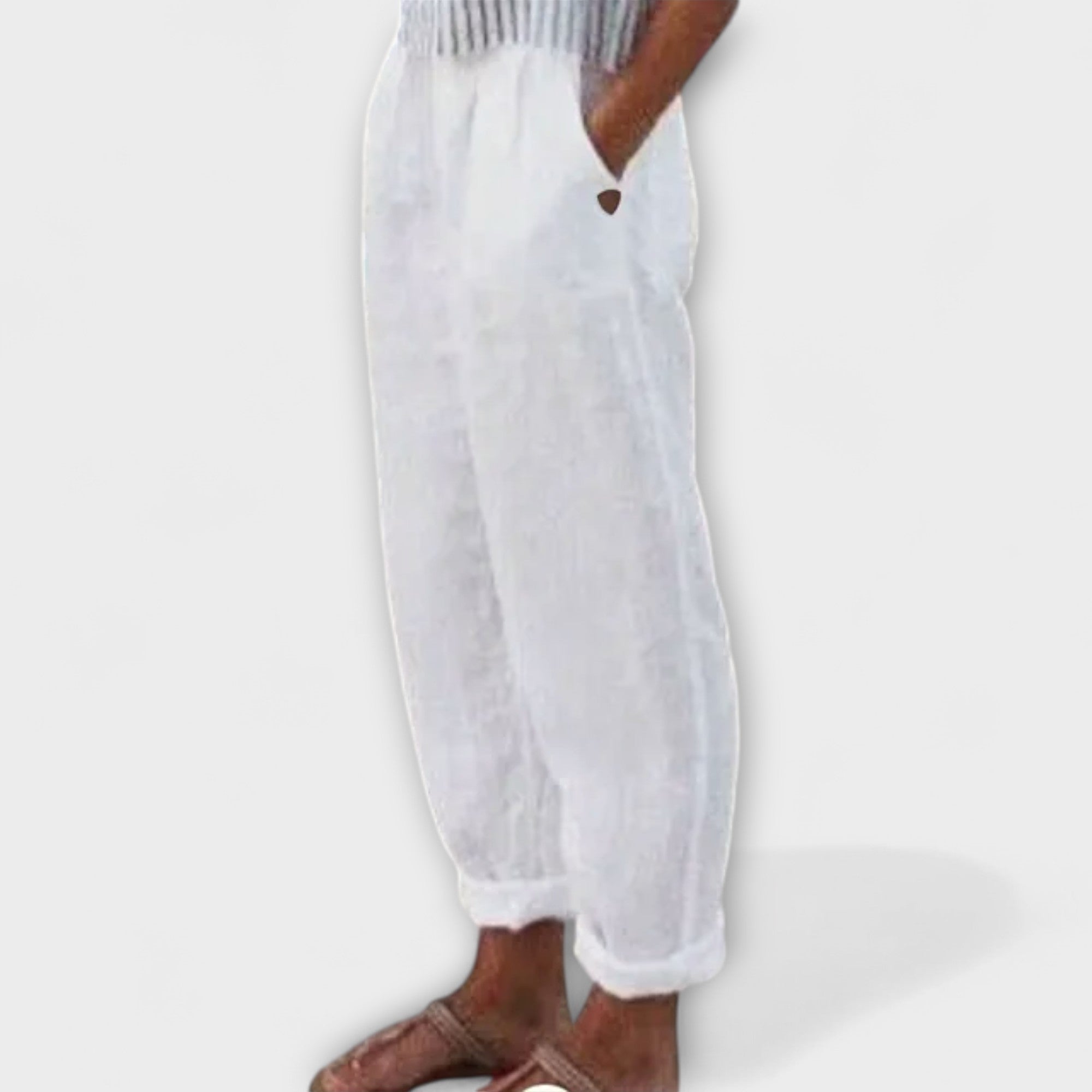 Clara - Calças com cintura suave e bolsos laterais