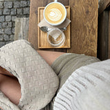 Bolsa Trançada Mini em Camurça