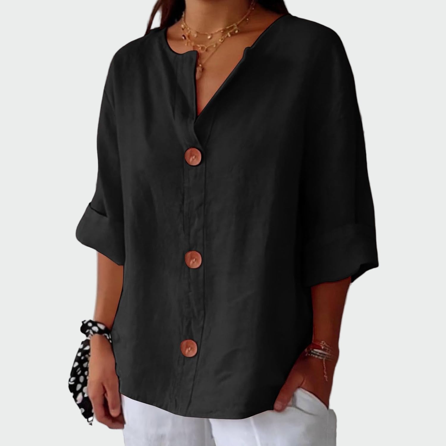 Blusa casual com textura