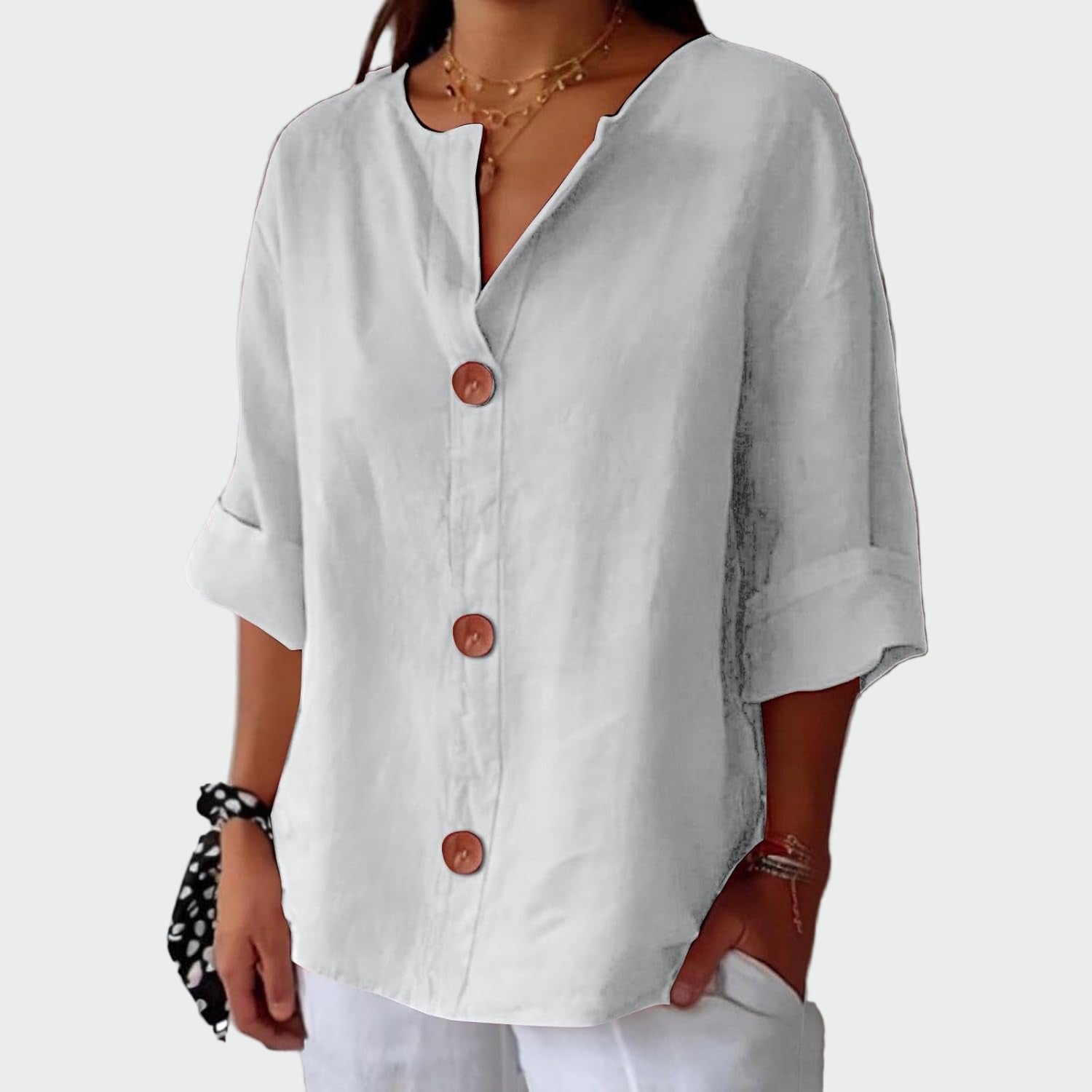 Blusa casual com textura