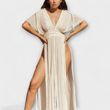 Vestido Maxi Kimono de Estilo Grego