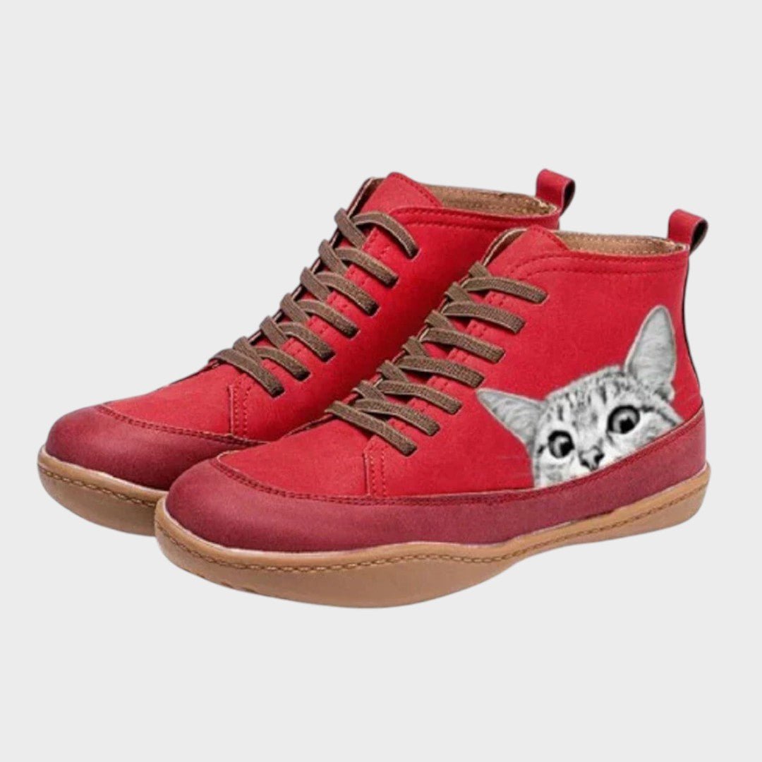 Kitty- Botas de couro para amantes de gatos