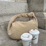 Bolsa Trançada Média em Camurça