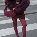 Bolsa Trançada Média em Camurça