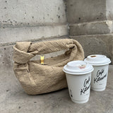 Bolsa Trançada Mini em Camurça