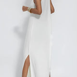 Ana - Vestido comprido elegante + casaco de malha a condizer